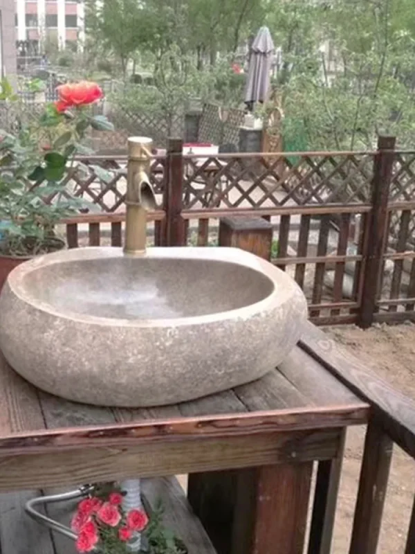 Centennial Stone Wash Basin Vintage Pebble Table Basin Natural Stone Washbasin Art Basin Wash Basin