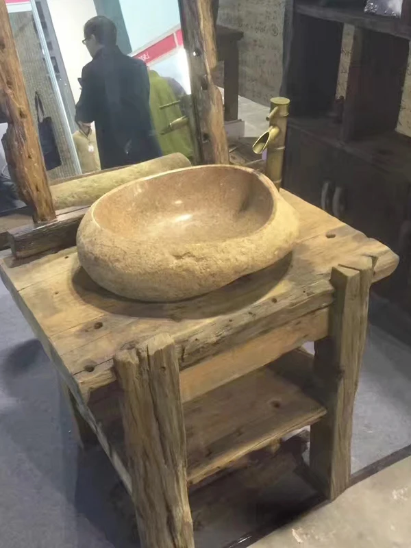 Centennial Stone Wash Basin Vintage Pebble Table Basin Natural Stone Washbasin Art Basin Wash Basin