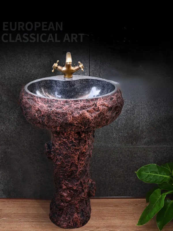 European-Style Antique Art Inter-Platform Basin Retro Table Basin Stone Wash Basin Creative Washbasin Personalized Sink