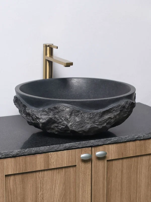 Marble Outdoor Washbasin, Natural Raw Stone Bathroom, Courtyard Washbasin, Countertop Basin