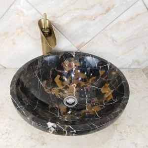Modern-Hot-Selling-Toilet-WC-Wash-Italian-Nero-Portoro-Free-Standing-Gold-Black-Marble-Stone-Hand Modern Hot Selling Toilet WC Wash Italian Nero Portoro Free Standing Gold Black Marble Stone Hand Wash Basin Oval Sink Bowl