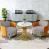 Nordic Marble round side table living room furniture sofa corner small tables balcony luxury coffee Desk INS bedside cabinet