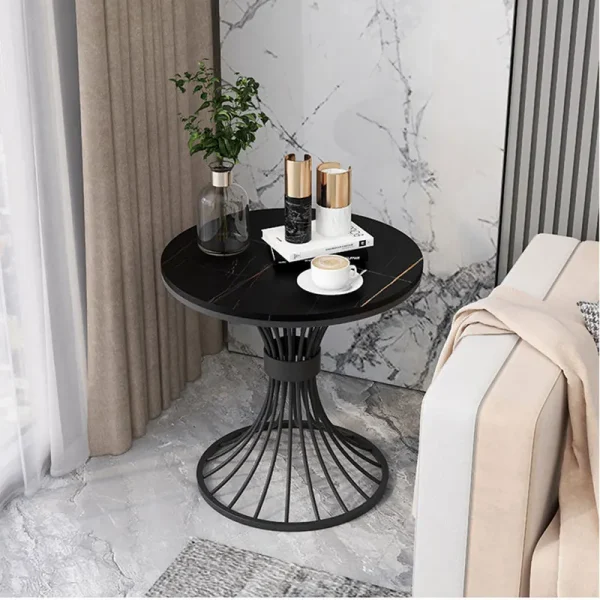Nordic Marble round side table living room furniture sofa corner small tables balcony luxury coffee Desk INS bedside cabinet