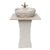 Outdoor Stone Pedestal Basin Natural Stone Wash Basin Integrated Balcony Bathroom Washbasin Courtyard Pool