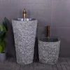 Outdoor Stone Wash Basin Integrated Courtyard Mop Pool Garden Pool Balcony Floor Pedestal Basin Natural Raw Gemstone