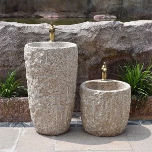 Outdoor-Stone-Wash-Basin-Integrated-Courtyard-Mop-Pool-Garden-Pool-Balcony-Floor-Pedestal-Basin-Natural-Raw Outdoor Stone Wash Basin Integrated Courtyard Mop Pool Garden Pool Balcony Floor Pedestal Basin Natural Raw Gemstone