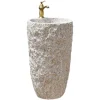Outdoor Stone Wash Basin Integrated Courtyard Mop Pool Garden Pool Balcony Floor Pedestal Basin Natural Raw Gemstone