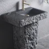 Whole Marble Washbasin Outdoor Courtyard Stone Column Basin Home Balcony Washbasin Sink