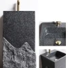 Whole Stone Column Basin, Outdoor Courtyard, Floor Standing Light Luxury Washbasin, Household Balcony, Stone Sink