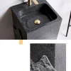 Whole Stone Column Basin, Outdoor Courtyard, Floor Standing Light Luxury Washbasin, Household Balcony, Stone Sink