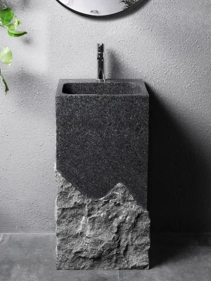 Whole-Stone-Column-Basin-Outdoor-Courtyard-Floor-Standing-Light-Luxury-Washbasin-Household-Balcony-Stone-Sink Whole Stone Column Basin, Outdoor Courtyard, Floor Standing Light Luxury Washbasin, Household Balcony, Stone Sink