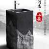 Whole Stone Column Basin, Outdoor Courtyard, Floor Standing Light Luxury Washbasin, Household Balcony, Stone Sink