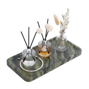 51e5094d-6df2-42ac-8544-f4608a1e5ac9_副本 Cala Verde Natural Marble Vanity Tray for Bathroom Counter-12 X7 Decorative Tray for Perfume, Candles, Stone Jewelry Dish Tray
